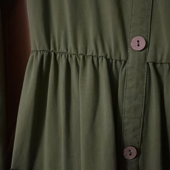 💚🍃Women’s long sleeve dark green dress / front pockets / size small - Picture 5 of 10